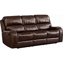 Signature Design By Ashley Latimer Power Reclining Sofa With Adjustable Headrest, Brown