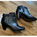 Sam Edelman Maddox Black Leather Strapped Ankle Boot Sz 6W Orig $140