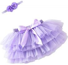 Baby Girl Clothes Set Soft Tutu Skirt Solid Bowknot Party Carnival Mesh Tulle Tutu Skirt With Hairband 2Pcs Girls' Clothing Sets