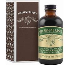 Nielsen-Massey Organic Fairtrade Madagascar Bourbon Pure Vanilla Extract For Baking And Cooking, 4 Ounce Bottle With Gift Box
