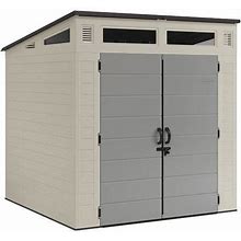 Suncast BMS7781 Modernist 7 ft. X 7 ft. Storage Shed With Floor - Vanilla