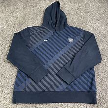 Nike Hoodie Mens Extra Large XL Blue USA Soccer Stripe Fleece Sweater Sweatshirt