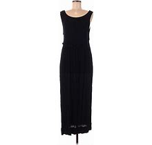 Jane Ashley Casual Dress - Sheath Scoop Neck Sleeveless: Black Solid Dresses - Women's Size Large