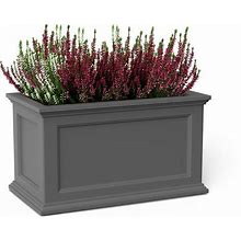 Mayne 36-In W X 20-In H Gray Resin Traditional Outdoor Planter | 5826-GRG