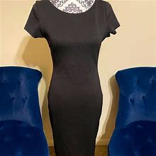 Fabulous Black Dress With A Lower Back Line In The Back. Form Fitting. | Color: Black | Size: M