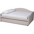 Becker Modern And Contemporary Transitional Daybed With Trundle - Beige - Queen