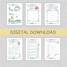 Kids Daily Journal. Printable Journal For Kids . Diary For Children Kids. Activity Drawing Page. - Kids Daily Journal. Printable Journal For Kids . D