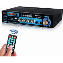 2000W Bluetooth 5.0 Power Amplifier Home Stereo 2 Channel Audio FM DVD AUX