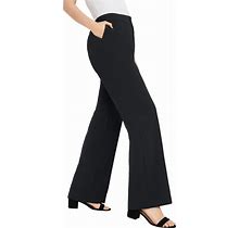 Plus Size Women's Tummy Control Bi-Stretch Bootcut Pant By Jessica London In Black (Size 30 W)