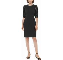 Calvin Klein Womens Sequined Midi Cocktail And Party Dress