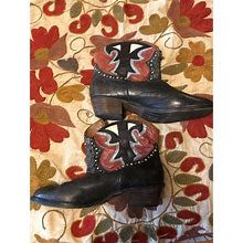 Sam Edelman Shoes | Sam Edelman Navy Western Boot - Size 9 | Color: Black | Size: 9