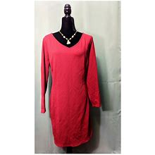 Old Navy Long Sleeve Dress - Women | Color: Red | Size: 1X