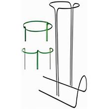 Ecostake 13.8 in. W, 27.6 in. H, U-Type Plant Support Stakes Garden Flower Single Stem Cage Support Ring (2-Pieces)