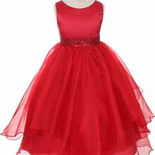 Flower Girl Dress Casual Dress Party Dress Cb302 | Color: Red | Size: Various