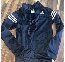 Youth Large 1416 Black Adidas Zip Up Tracksuit Jacket