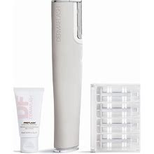 DERMAFLASH LUXE+ Device, Anti,Aging, Exfoliation, Hair Removal, And Dermaplaning Tool With Sonic Edge Technology And 4 Weeks Of Treatment