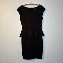 New York & Company Dresses | Sleeveless Knit New York & Company Dress With Frills | Color: Black | Size: Xs