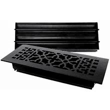 10'' X 4'' Cast Iron Air Register With Screws And Holes - Black