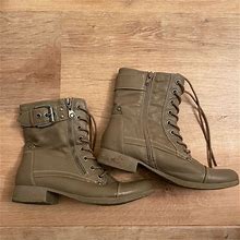 G By Guess Shoes | G By Guess Taupe Combat Boots | Color: Brown/Tan | Size: 6.5