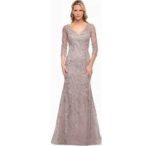 La Femme 30044 - Embroidered Mermaid Mother Of The Groom Dress