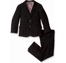Isaac Mizrahi Boys' Textured 2Pc Slim Fit Solid Suit