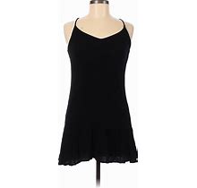 Lulus Casual Dress - A-Line V Neck Sleeveless: Black Print Dresses - Women's Size Small