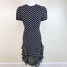 Vintage Nipon Petites Polka Dot Ruffle Dress Size 4 Petite
