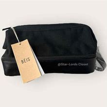 BEIS Dopp Kit Black Travel Makeup Bag Case Organizer Normcore Minimalist Gifting
