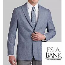 46R Jos A Bank 1905 Men's Tailored Fit Houndstooth Blazer Sportcoat