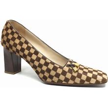 Louis Vuitton LV Pump Heels Shoes Womens Size 8 US 38 EU Brown Full Cow Fur. Louis Vuitton. Brown. Heels.