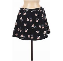 Forever 21 Casual A-Line Skirt Mini: Black Floral Bottoms - Women's Size 28