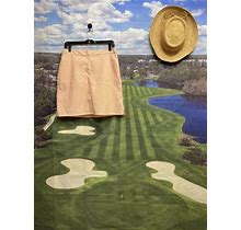 Izod Xfg Cool Fx Tangerine Stripe Skirt Skort Womens 6 - Golf -