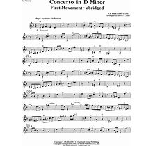 Concerto In D Minor: 1st Violin - Johann Sebastian Bach - Digital Sheet Music