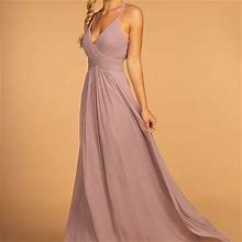 Gls Collective Dresses | New Spaghetti Strap Chiffon A-Line Long Dress Gl2609 | Color: Tan | Size: Various