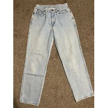 Vintage Chic 1980S Light Wash High Waisted Mom Jeans Tapered Leg Size