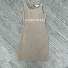Petite Sophisticate Dresses | Size 0 Petite Dress Made In Korea | Color: Cream/Tan | Size: 0