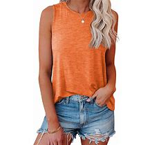 Bliwov Womens Fashion Tank Tops Crewneck Loose Fit Basic Y2k Going Out Clothes Casual Summer Sleeveless Shirts For Women 2024