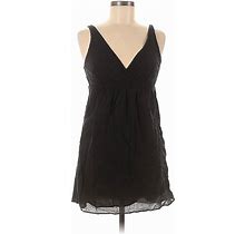 Old Navy Casual Dress - Mini Plunge Sleeveless: Black Print Dresses - Women's Size Medium Petite