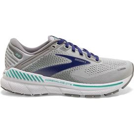Womens Brooks Adrenaline GTS 22 Running Shoe - Grey / Blue, Size: 11, Wide | Footwear - Road Runner Sports