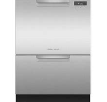 DD24DCTX9N Fisher & Paykel 24" Full Console Tall Double Drawer Dishwasher With Quick Wash And 2 Cutlery Basket - 44 Dba - Stainless Steel
