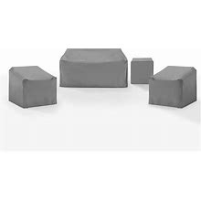4-Pieces Gray Outdoor Furniture Cover Set