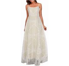 Women's Casual Dresses Spaghetti Strap Print Mesh Sleeveless Slip Long Dress Summer A Line Flowy Evening Party Maxi Dress