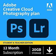 Adobe Creative Cloud Photography Plan With 1TB Student And Teacher | 1 Year Subscription (Mac Download)