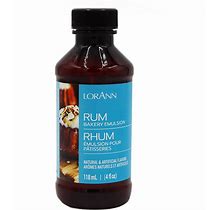 Lorann Oils Rum Bakery Emulsion: Realistic Rum Flavor, Ideal For Enhancing Boozy Notes In Baked Goods, Gluten-Free, Keto-Friendly, Rum Extract
