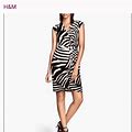 H&M Dresses | H&M Zebra Wrap Dress | Color: Black/White | Size: L