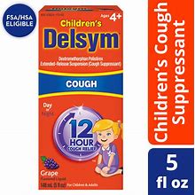 Delsym® Children's Cough Suppressant Liquid, Grape Flavor - 5 Oz