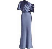 Amsale Women's Satin One-Shoulder Gown - Slate - Size 0