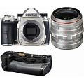 Pentax K-3 Mark III A DSLR Camera Silver With 20-40mm F2.8-4 Lens, Battery Grip