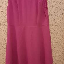 Jazz Usa Dresses | Pink Stretchy Textured Knit Fit N Flare Curved Hem Dress 3X Nwot | Color: Pink | Size: 3X