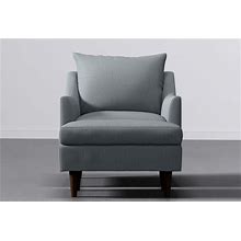 Chair Ottoman Set - Zoe Atlantic Accent Arm Chair/Ottoman Set - Blue - Geometric - 35"W X 39"D X 39.5"H At Living Spaces
